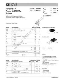 IXFT17N80Q Datasheet Cover