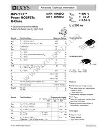 IXFT40N50Q Datasheet Cover