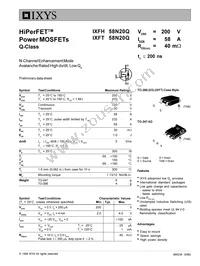 IXFT58N20Q TRL Datasheet Cover