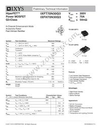 IXFT70N30Q3 Datasheet Cover