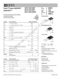 IXFV15N100PS Datasheet Cover