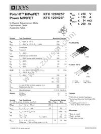IXFX120N25P Datasheet Cover