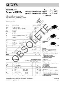 IXFX14N100 Datasheet Cover