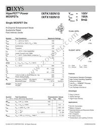 IXFX180N10 Datasheet Cover