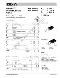 IXFX26N60Q Datasheet Cover