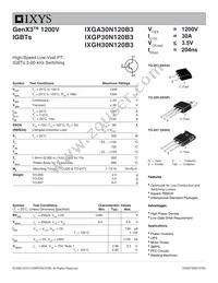 IXGA30N120B3 Datasheet Cover