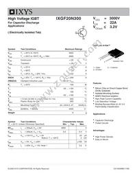 IXGF20N300 Datasheet Cover