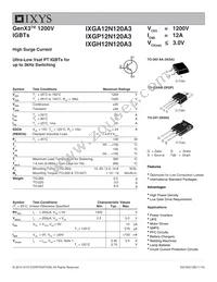 IXGH12N120A3 Datasheet Cover