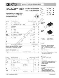 IXGH15N120B2D1 Datasheet Cover