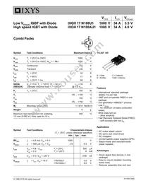 IXGH17N100AU1 Datasheet Cover