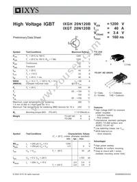 IXGH20N120BD1 Datasheet Cover