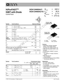 IXGH24N60AU1 Datasheet Cover