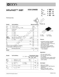 IXGH24N60B Datasheet Cover