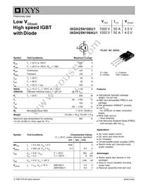 IXGH25N100U1 Datasheet Cover