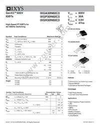 IXGH30N60C3 Datasheet Cover