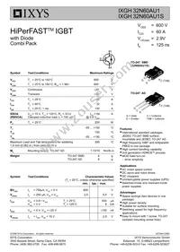 IXGH32N60AU1 Datasheet Cover