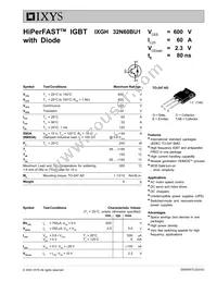 IXGH32N60BU1 Datasheet Cover