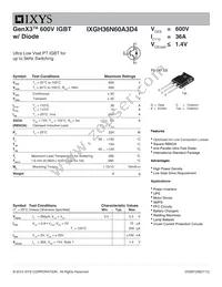 IXGH36N60A3D4 Datasheet Cover