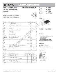 IXGH36N60B3C1 Datasheet Cover