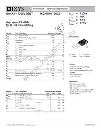 IXGH40N120C3 Datasheet Cover