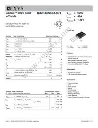 IXGH48N60A3D1 Datasheet Cover