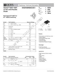 IXGH48N60C3C1 Datasheet Cover