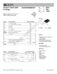 IXGH56N60B3D1 Datasheet Cover