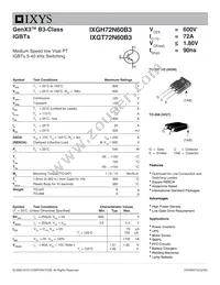 IXGH72N60B3 Datasheet Cover