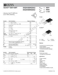 IXGK400N30A3 Datasheet Cover