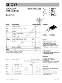 IXGK50N60AU1 Datasheet Cover