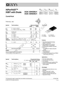 IXGK50N60BU1 Datasheet Cover