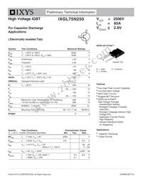 IXGL75N250 Datasheet Cover