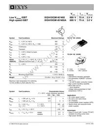 IXGM40N60A Datasheet Cover