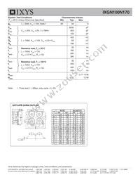 IXGN100N170 Datasheet Page 2