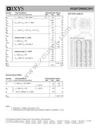 IXGN72N60C3H1 Datasheet Page 2