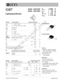 IXGP15N120C Datasheet Cover