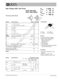 IXGP20N120B Datasheet Cover