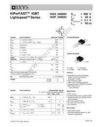 IXGP24N60C Datasheet Cover