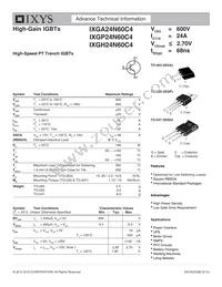 IXGP24N60C4 Datasheet Cover