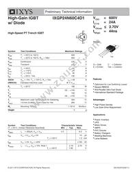 IXGP24N60C4D1 Datasheet Cover