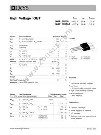 IXGP2N100A Datasheet Cover