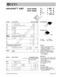 IXGP7N60B Datasheet Cover