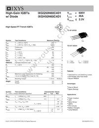 IXGQ50N60C4D1 Datasheet Cover