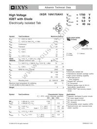 IXGR16N170AH1 Datasheet Cover