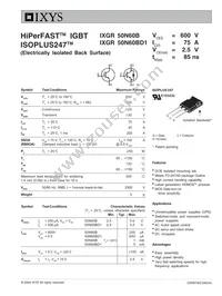 IXGR50N60B Datasheet Cover