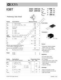 IXGT20N120 Datasheet Cover