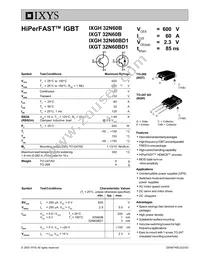 IXGT32N60BD1 Datasheet Cover