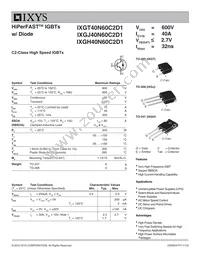 IXGT40N60C2D1 Datasheet Cover