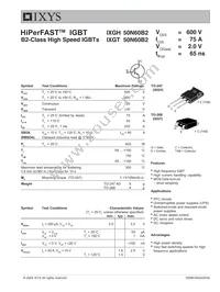 IXGT50N60B2 Datasheet Cover