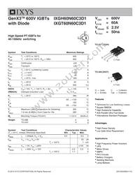 IXGT60N60C3D1 Datasheet Cover